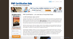Desktop Screenshot of pmpcertificationhelp.com