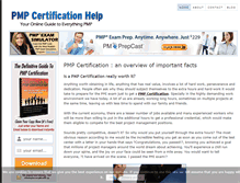 Tablet Screenshot of pmpcertificationhelp.com